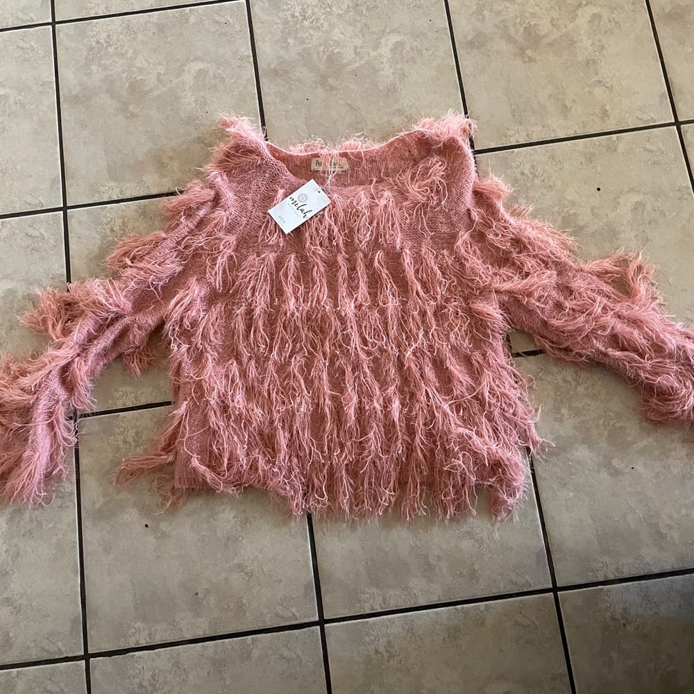Fuzzed Knit Sweater